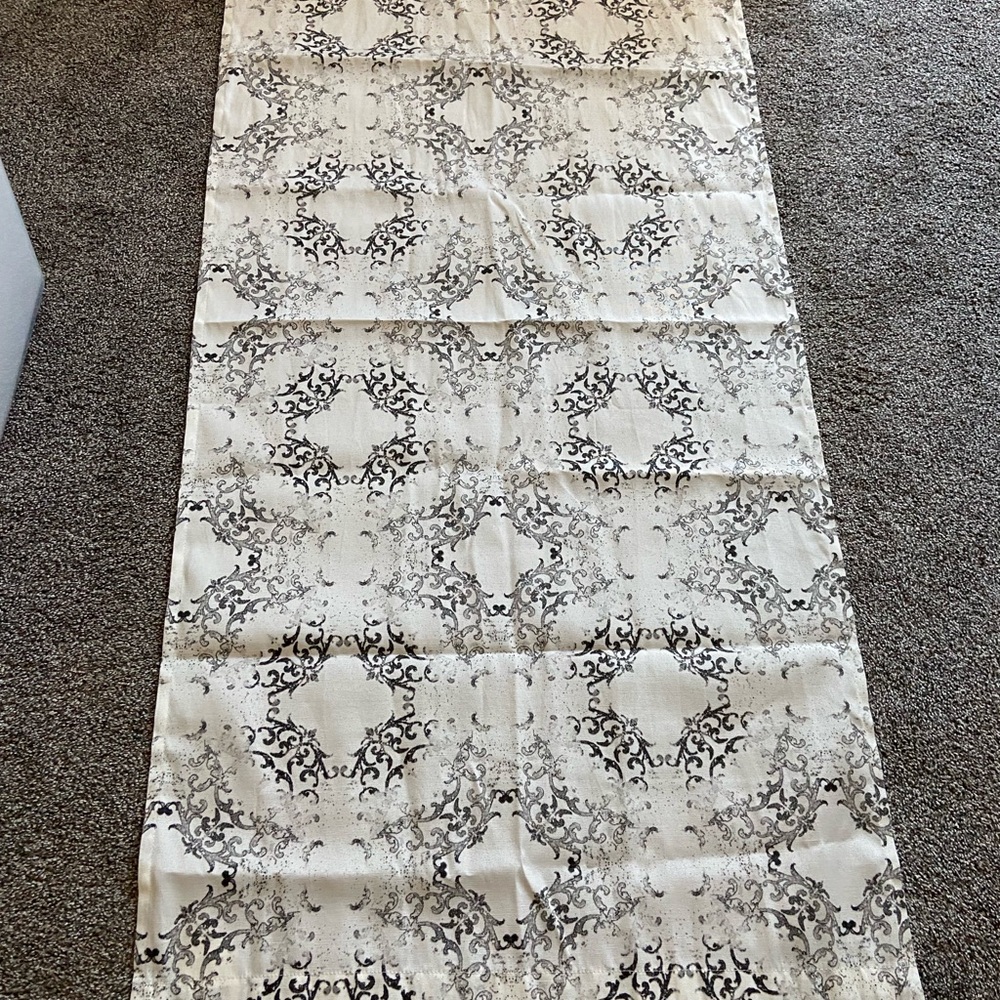 Elegant Cream and Gray Curtain Panels